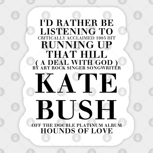 RUTH Kate Bush Sticker by David Hurd Designs